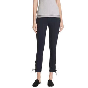 Rag & Bone Womens Size 4 Simone Lace Up Ankle Ponte Trousers Pants Navy Blue